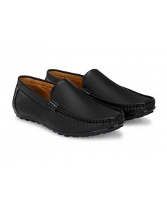 Ramoz 100% Genuine Driving & Loafer Shoe for Men's & Boys (BLACK)